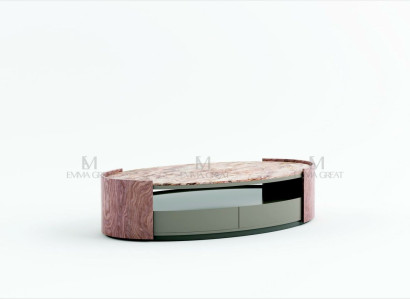 Designer Oval Coffee table Living room table Coffee table Sofa Table Side Marble